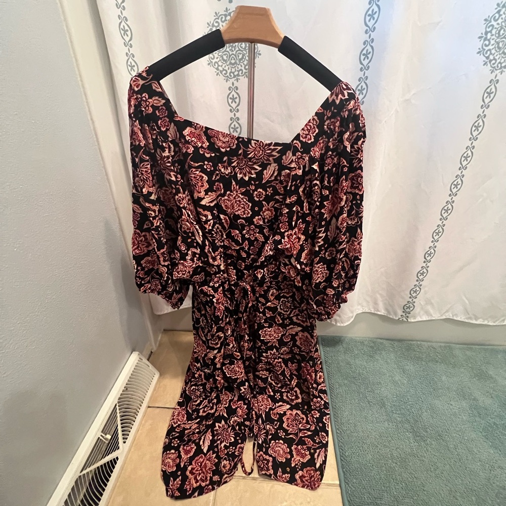 Maurices black and pink midi dress EUC - Picture 2 of 4